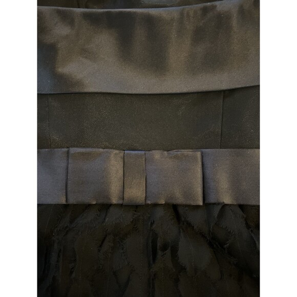 White House Black‎ Market Size 6 Strapless Chiffon Ruffled Bottom Black Dress - Picture 13 of 16